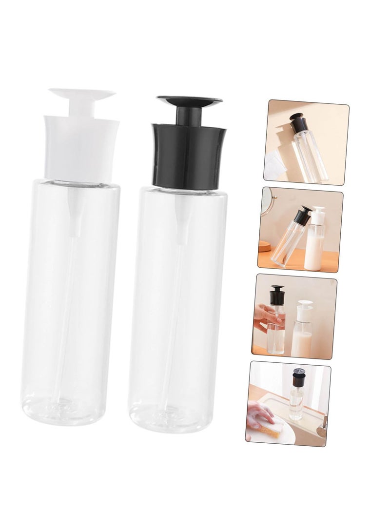 SOLARAE 2-Pack Travel Lotion Dispenser Pump Bottles, Push-Type PP Liquid Dispensers, Compact Little Bottles for Travel, Easy Dispensing, Convenient for Lotions, Liquids, and More - Image 2