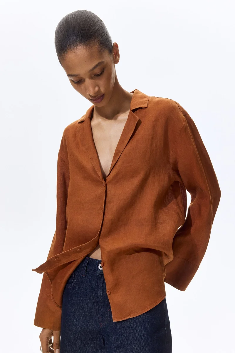 H&M Oversized linen shirt