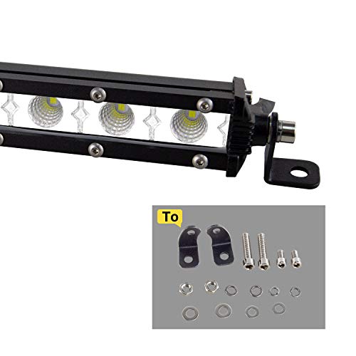 SKYWORLD 25 inch 120W Single Row LED Light Bar Low Profile Ultra Thin Slim Mini Spot Flood Combo Beam Off Road Driving Lights Led Fog Lights Boat Lighting ATV SUV UTV Truck - Image 5