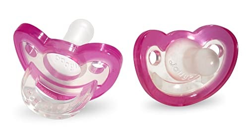 RaZbaby Jollypop Pacifier for Newborns Up USA Made Natural Shaped Orthodontic Binky Lovingly Shared in NICUs Hospitals Worldwide MedicalGrade 100 BPAFree 03 Months 2 Pack Pink
