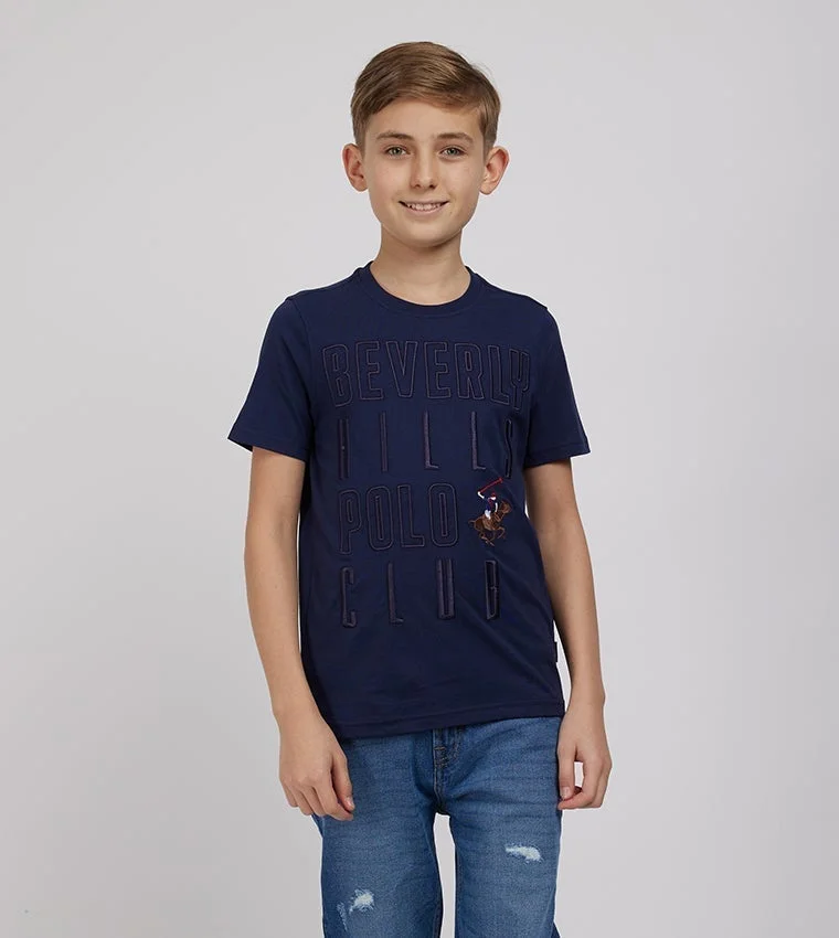 Round Neck Embroidered T-Shirt