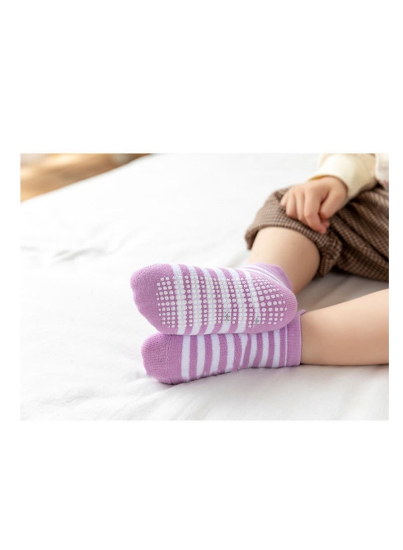 6 Pairs Of Anti-Slip Dispensing Glue Children's Socks Boys' Pure Cotton Socks S Size - Image 2
