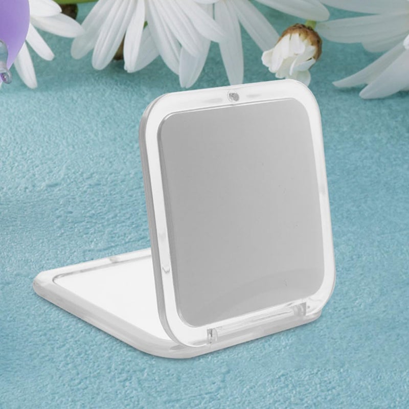 Foldable Compact Mirror with 7X Magnification White Lightweight for Women Purse Travel - Image 5