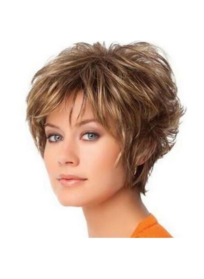 Loquat Short Fluffy Curly Hair Wigs Blond - Image 2