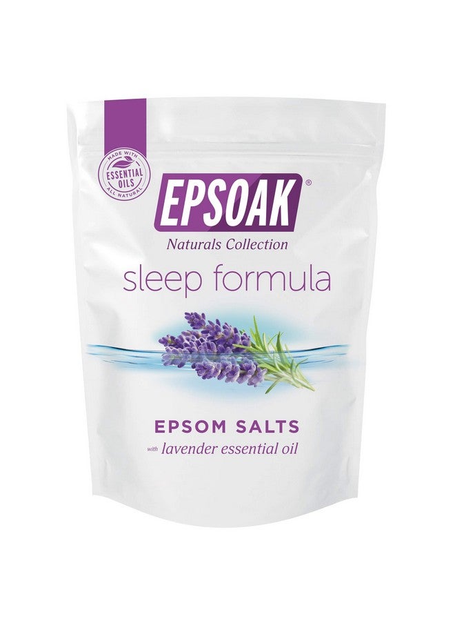 Epsoak Epsom Salt 2 Lb. Magnesium Sulfate Usp. (Qty. 1 X 2Lb. Bag) Lavender Sleep Formula Resealable Epsom Salt Bag Made In The Usa Crueltyfree Certified - Image 1