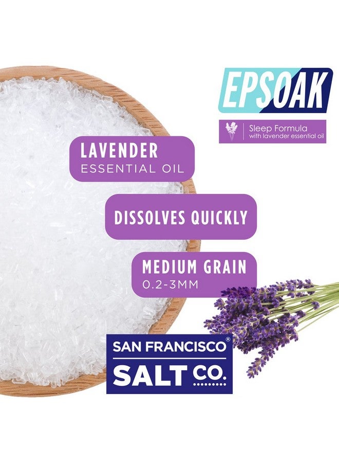 Epsoak Epsom Salt 2 Lb. Magnesium Sulfate Usp. (Qty. 1 X 2Lb. Bag) Lavender Sleep Formula Resealable Epsom Salt Bag Made In The Usa Crueltyfree Certified - Image 4
