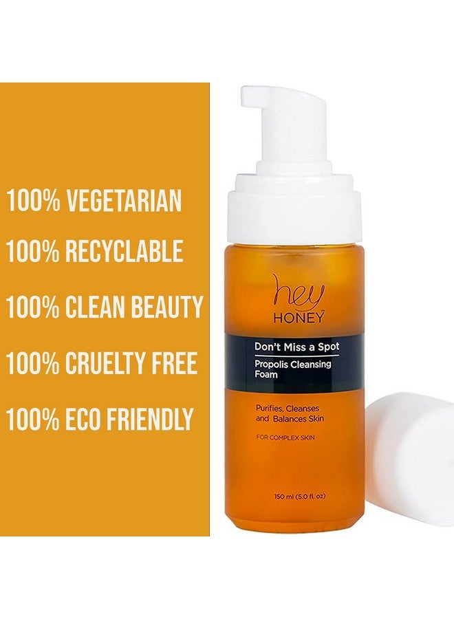 Hey Honey Skincare Don't Miss A Spot Propolis Facial Cleanser Foam | Gently Removes Skin Oil and Other Pollutants From Your Acne Prone Oily Skin | 5 Oz - Image 2