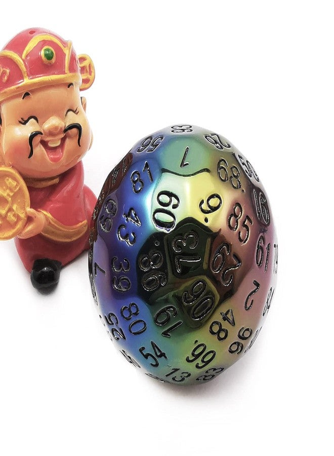 Bescon Metal Plating 100 Sided Dice, Game Dice D100, Polyhedral Solid 100 Sides Dice 45MM in Diameter (1.8inch) - Image 4