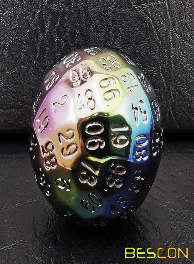 Bescon Metal Plating 100 Sided Dice, Game Dice D100, Polyhedral Solid 100 Sides Dice 45MM in Diameter (1.8inch) - Image 3