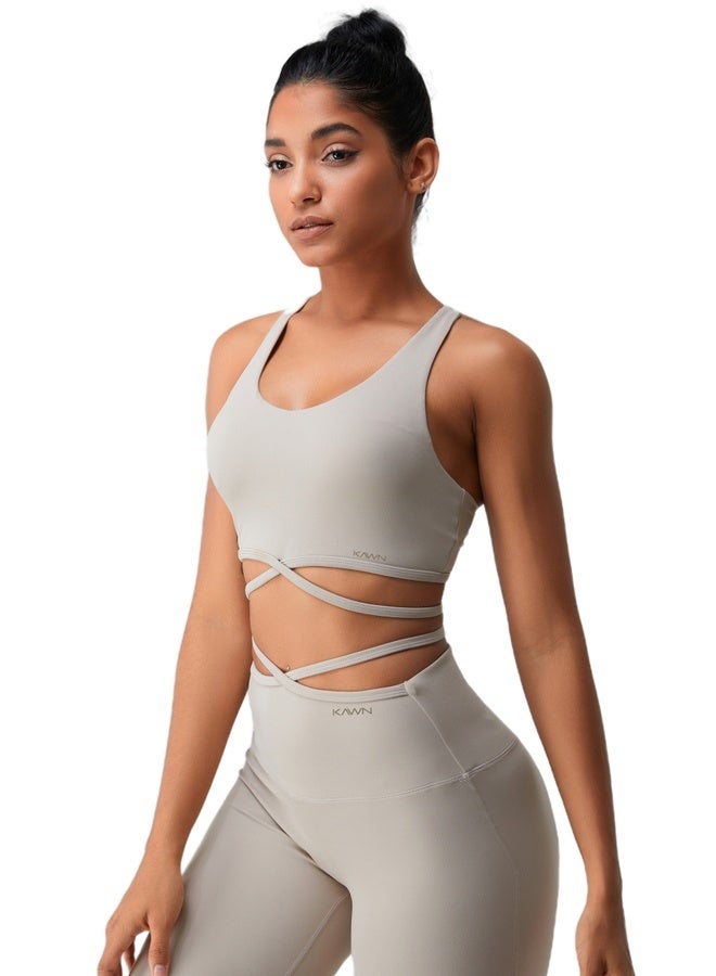 KAWN.YOGA Womens X Back Sports Bra - Image 1