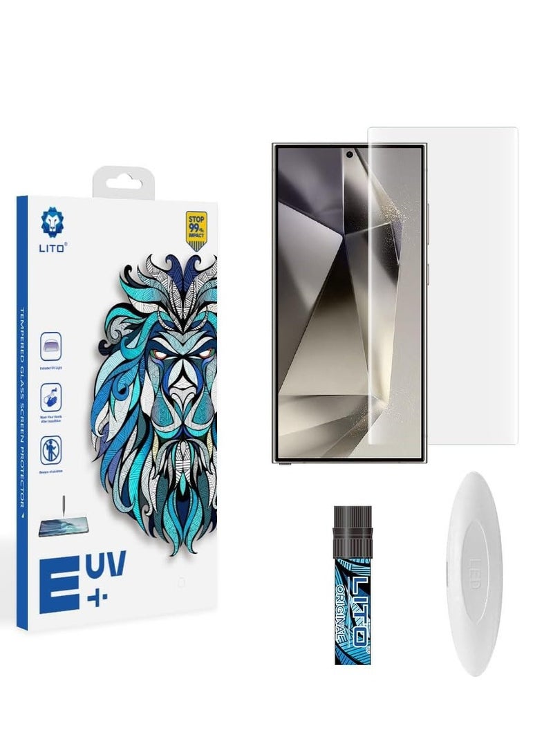 ليتو واقي شاشة Lito oppo Reno 12 pro 5G Premium UV Liquid Glue من الزجاج المقوى مع تغطية من الحافة إلى الحافة - Image 1