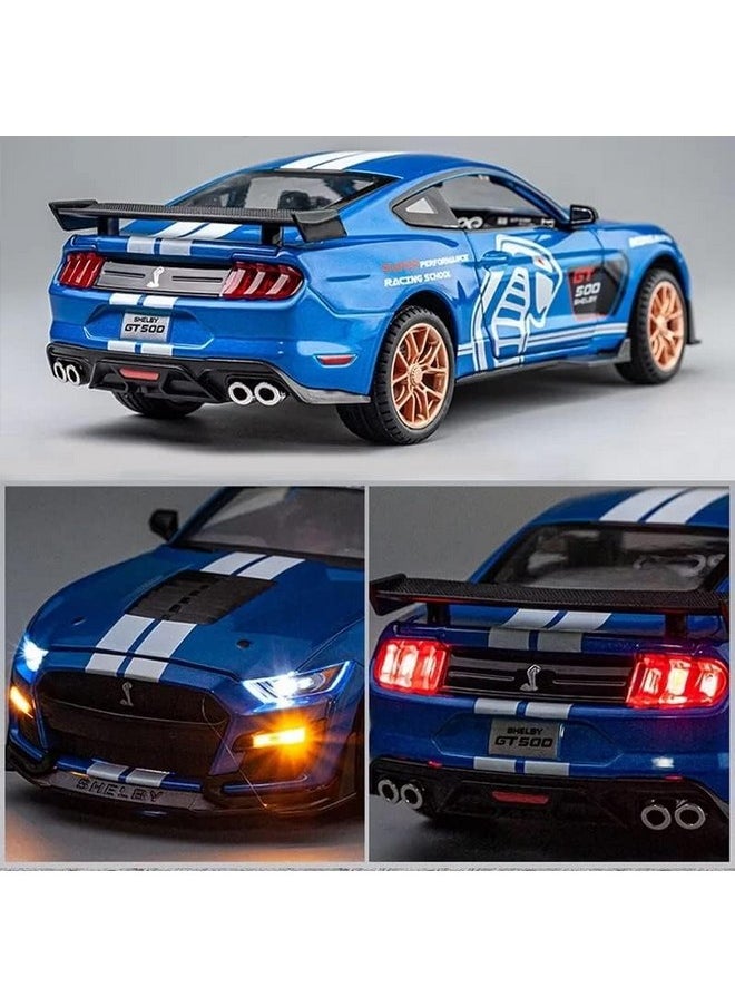 Sky Tech Sky Tech Mustang GT500 1:32 Scale Model Car Exclusive Alloy Metal Pull Back Die-cast Car Diecast Metal Pullback Toy car with Openable Doors & Light Music Best Gifts Toys Kids【Colors as Per Stock】  - Image 4