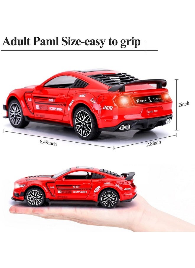 Sky Tech Sky Tech Mustang GT500 1:32 Scale Model Car Exclusive Alloy Metal Pull Back Die-cast Car Diecast Metal Pullback Toy car with Openable Doors & Light Music Best Gifts Toys Kids【Colors as Per Stock】  - Image 3