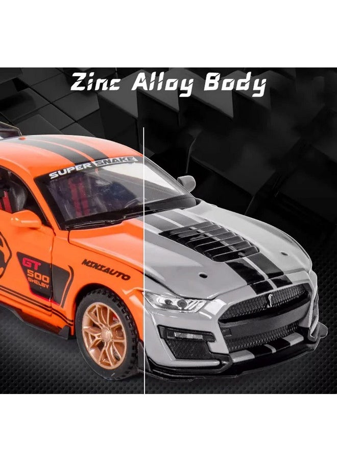 Sky Tech Sky Tech Mustang GT500 1:32 Scale Model Car Exclusive Alloy Metal Pull Back Die-cast Car Diecast Metal Pullback Toy car with Openable Doors & Light Music Best Gifts Toys Kids【Colors as Per Stock】  - Image 5