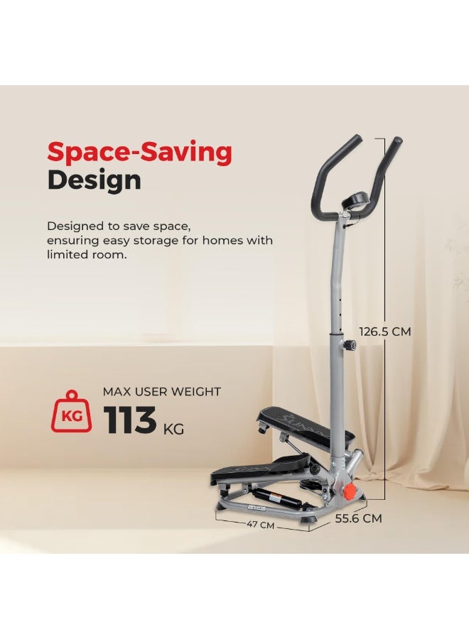 جورفنت أجهزة خطوات صغيرة للتمرين في المنزل، جهاز تمرين درج السلم مع أشرطة مقاومة، معدات تمارين القلب لكامل الجسم - Image 3