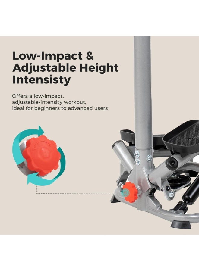 جورفنت أجهزة خطوات صغيرة للتمرين في المنزل، جهاز تمرين درج السلم مع أشرطة مقاومة، معدات تمارين القلب لكامل الجسم - Image 4