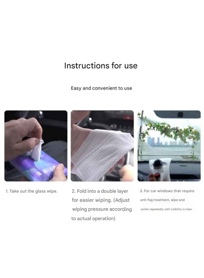 SNH Anti-Fog & Waterproof Wipes for Car Glass and Eyewear (18 PCS) - Image 4