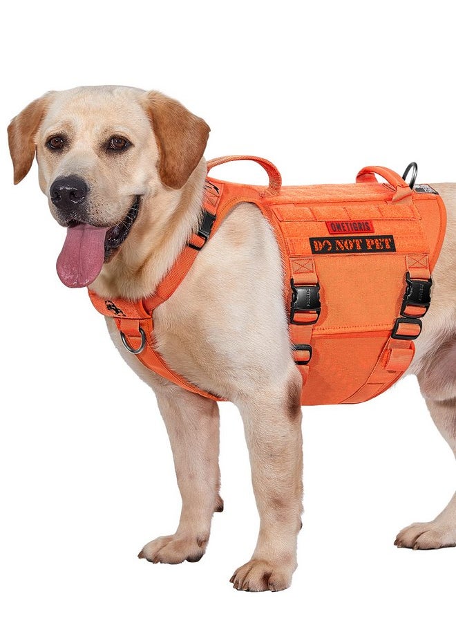OneTigris - OneTigris Tactical Large Dog Harness, Metal No Pull Dog Harness Vest with Hook & Loop Panels, Military Adjustable Easy to Put On Dog Vest Dog for Walking Hiking Training - Image 1