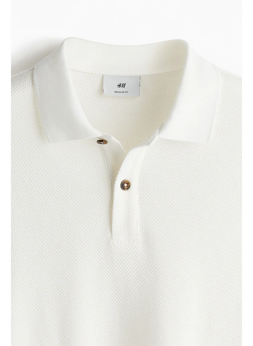 H&M Regular Fit Piqué Polo Shirt