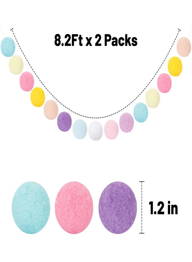 GCQQ Pastel Pom Pom Garlands - 1.2" Large Pompom Garland for Classroom 16.4 Ft 60 Pastel Ball Garlands Nursery Pompom Ball Garland for Easter Party Bedroom Nursery Decor(1.2"/3cm) - Image 2