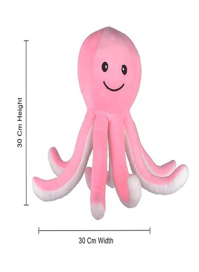 DTR Creation Pink Octopus Plush Soft Toy for Kids - 30cm Stuffed Animal | Cute & Cuddly Sea Animal Toy for Boys & Girls | Birthday Gift - Image 3
