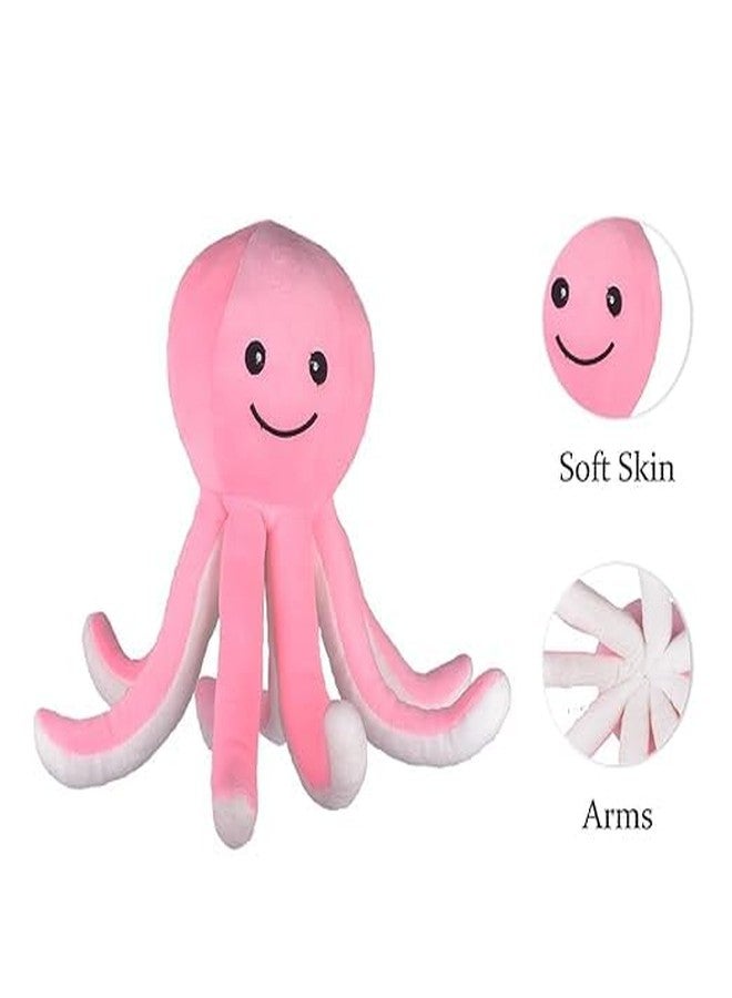 DTR Creation Pink Octopus Plush Soft Toy for Kids - 30cm Stuffed Animal | Cute & Cuddly Sea Animal Toy for Boys & Girls | Birthday Gift - Image 2