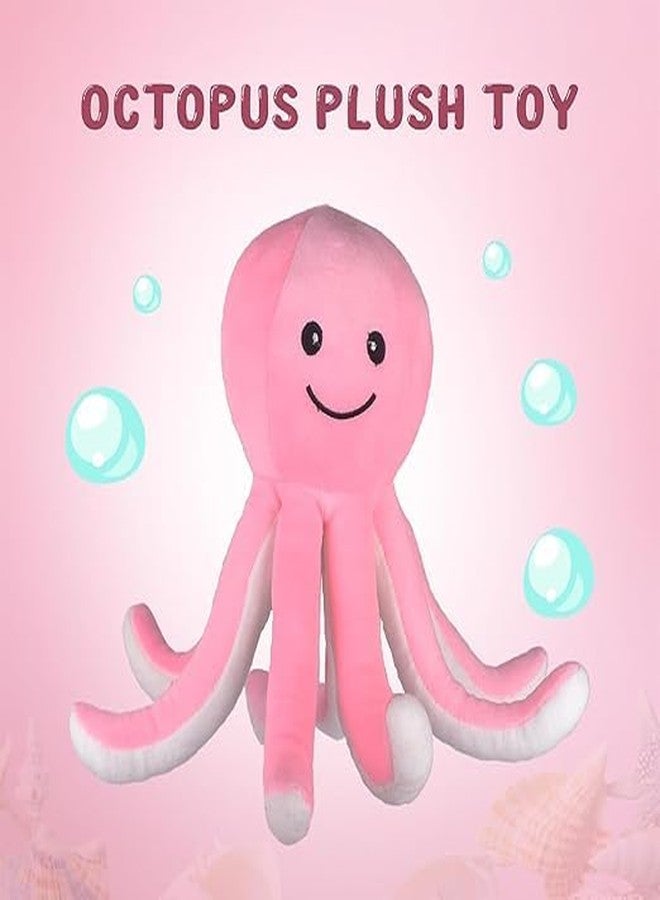 DTR Creation Pink Octopus Plush Soft Toy for Kids - 30cm Stuffed Animal | Cute & Cuddly Sea Animal Toy for Boys & Girls | Birthday Gift - Image 4