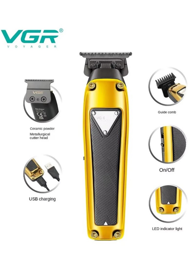 VGR Professional USB Rechargeable V-338  ,LED Display ,  Oil Bottle , Home Functional Reciprocating Shaver, Cleaning brush, Protection cap, USB charging cable, 6pc guide comb , 180 Minutes Operating Time - Image 3