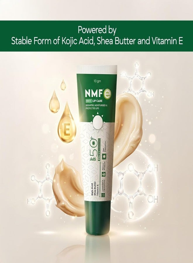 NMFe Brite Lip Care SPF 50 PA+++ | Brightening & Hydrating Lip Balm | Reduces Pigmentation, Dryness & Darkness | Nourishing Lip Lightening Treatment - Image 3