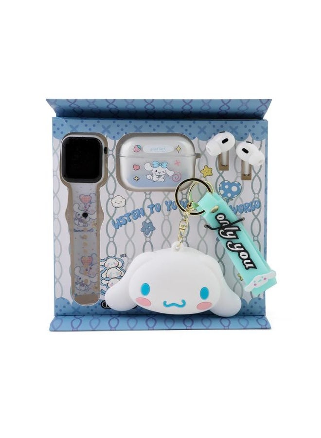Sanrio Cinnamoroll Smart Watch, Airpods, and Keychain - Image 1