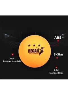 Soofam 60 Pcs 3-Star 40mm Table Tennis Balls Ping Pong Balls Practice Training Balls  - Image 3