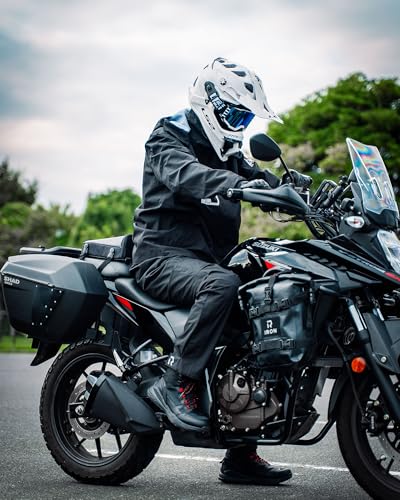 RIDEIRON Rain Suit, Motorcycle rain gear for men, 15000mm Rating,Reflective, Detachable Hood - Image 2