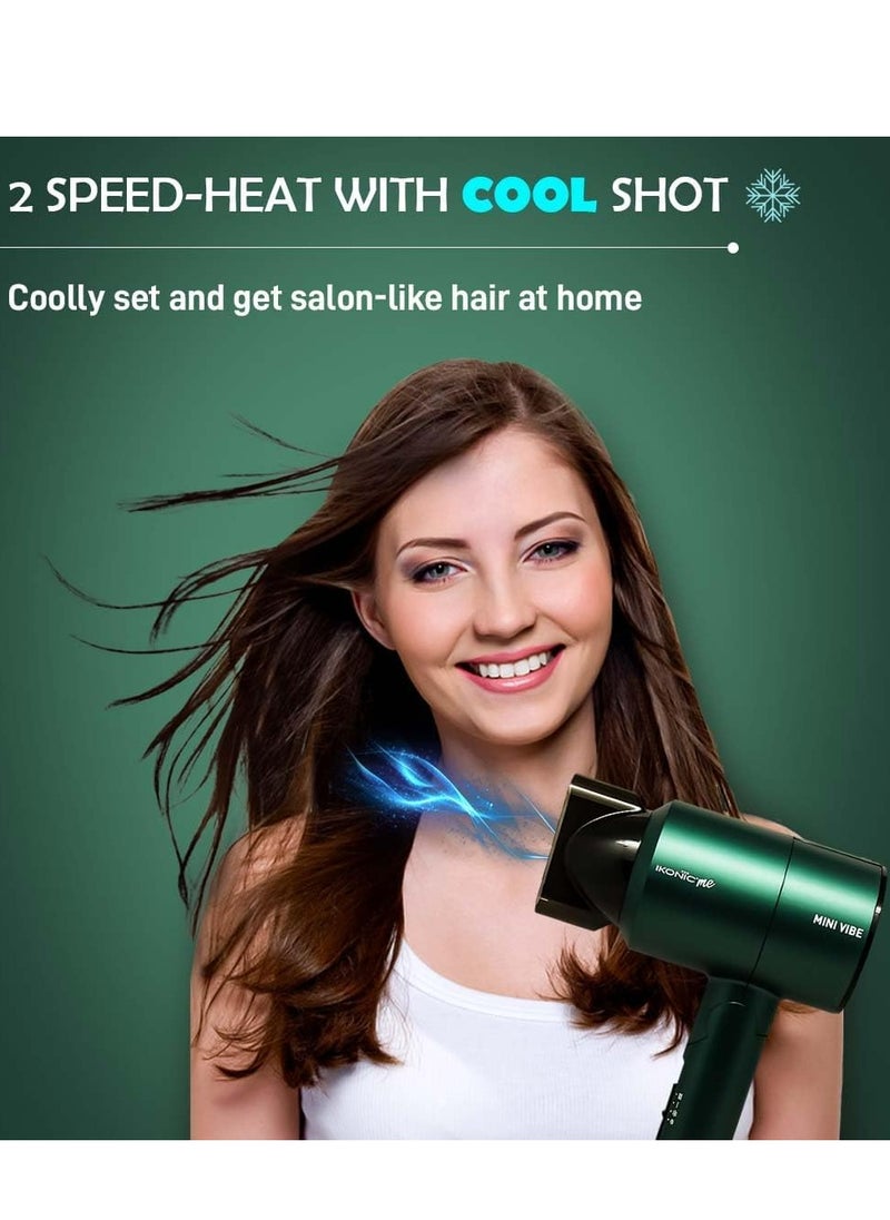IKONIC - ME Mini Vibe Hair Dryer Emerald - Image 1