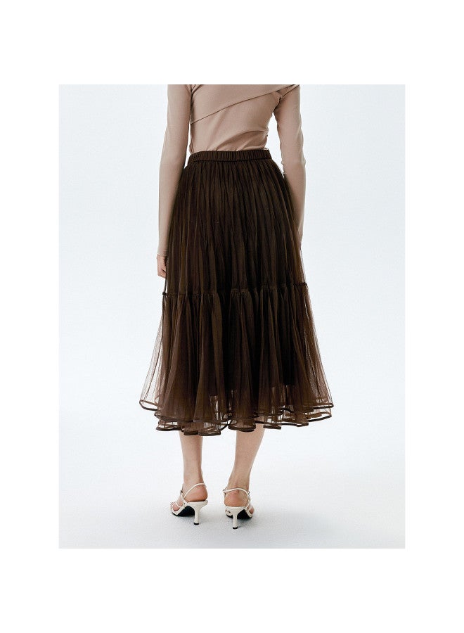Waxbird Spring And Autumn Non-stretch Loose High-waist Midi Skirt For Women - Image 4