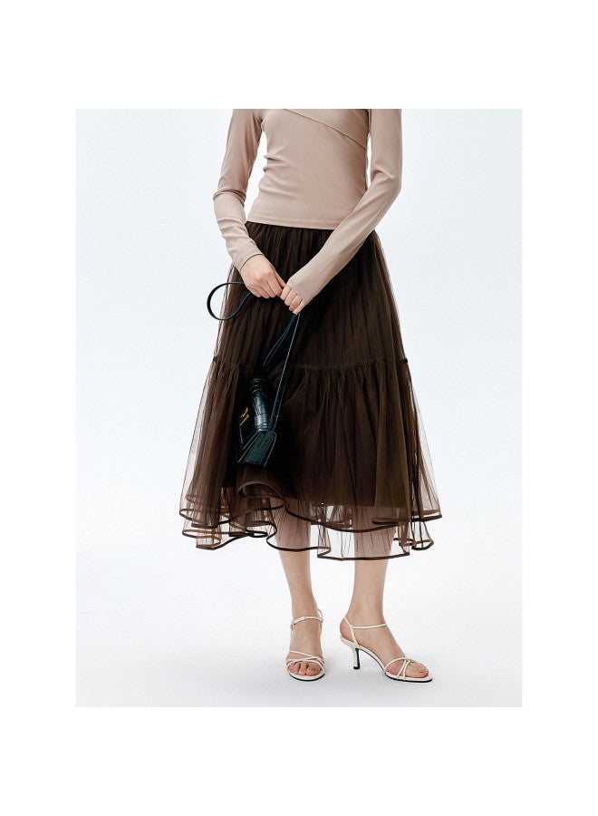 Waxbird Spring And Autumn Non-stretch Loose High-waist Midi Skirt For Women - Image 2