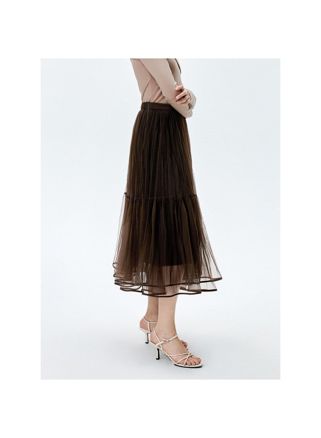 Waxbird Spring And Autumn Non-stretch Loose High-waist Midi Skirt For Women - Image 3
