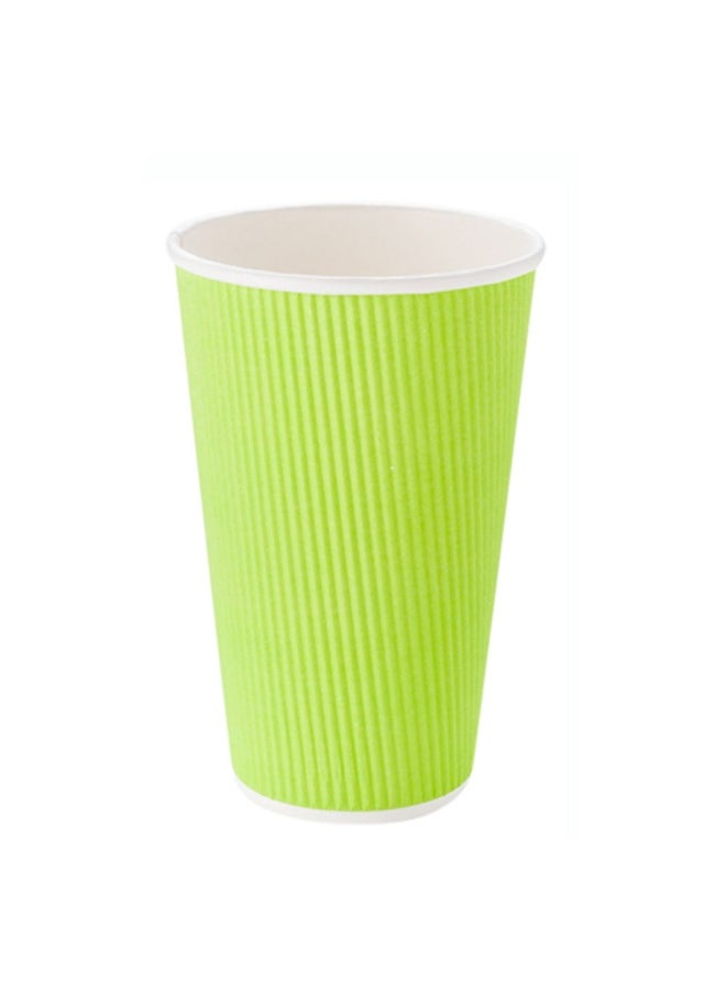 Restaurantware Restaurantware 12 Ounce Double Wall Disposable Coffee Cups, 500 Insulated Green Paper Tumblers with Rolled Rim Design, Lids Sold Separately for Hot Drinks like Tea, Hot Chocolate and More  - Image 1