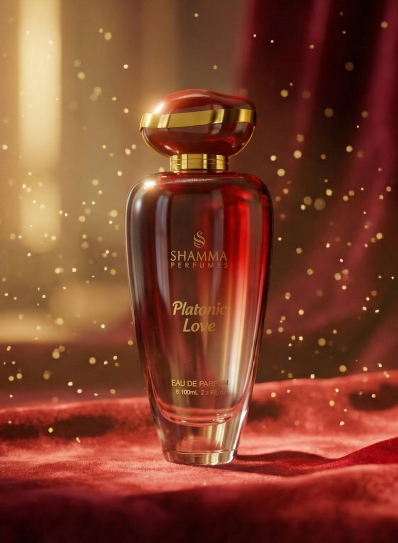 SHAMMA PERFUMES Shamma Perfume Platonic Love 100ML – The Best Floral Fruity Perfume for Women with Long-Lasting Light Projection, a Luxurious Fragrance Featuring Amber Musk and Fruity Floral Notes, Perfect as a Gift for Women and Ideal for Daily Wear - Image 3