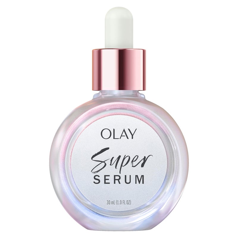 Olay Super Serum Niacinamide Vitamin C E Collagen Peptide AHA 5in1 Skin Care Benefits for Face Healthy Glow Brightening Hydrating Smoothing Firming Evens Tone AntiAging 10 Oz