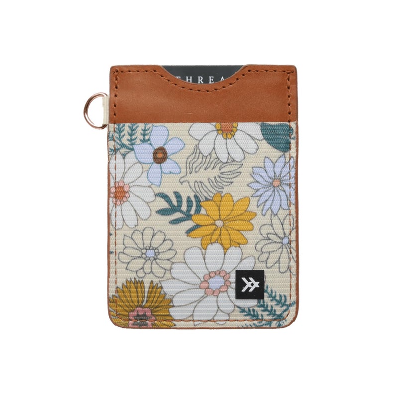Thread Wallets Ultra Slim Minimalist Leather Card Holder Wallet (Blossom) - Image 1