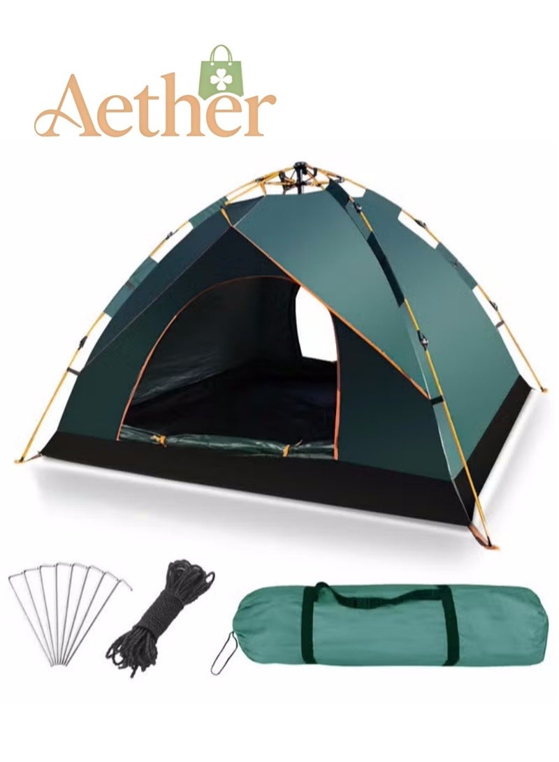 أثير خيمة التخييم 3-4 أشخاص يطفو على السطح الخيام خيمة فورية قابلة للإزالة 2 باب تنفس مقاوم للماء للأشعة فوق البنفسجية حماية الأسرة خيمة قبة للعائلة الرياضة في الهواء الطلق السفر نزهة مع حقيبة حمل - Image 1