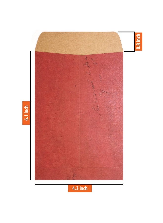 IFAMIO 50 Pcs Vintage Envelopes Red Brown Retro Style Kraft Paper Envelope For Mail Letter Postcard Gift - Image 2