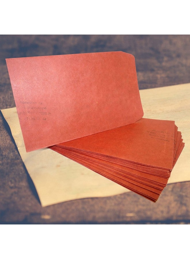 IFAMIO 50 Pcs Vintage Envelopes Red Brown Retro Style Kraft Paper Envelope For Mail Letter Postcard Gift - Image 5