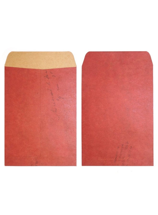 IFAMIO 50 Pcs Vintage Envelopes Red Brown Retro Style Kraft Paper Envelope For Mail Letter Postcard Gift - Image 4