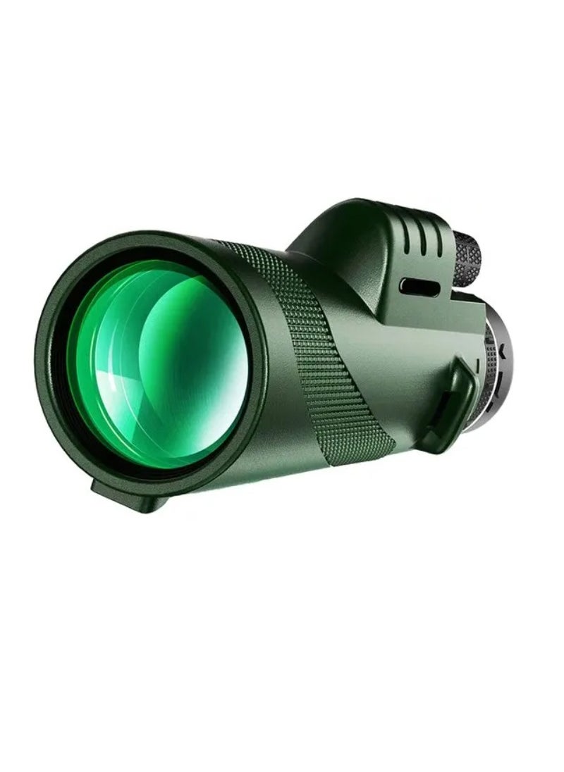 Generic Portable Zoom HD 5000M Telescope Folding Long Distance Mini Powerful Telescope For Hunting Sports Outdoor Camping Travel Green  - Image 1