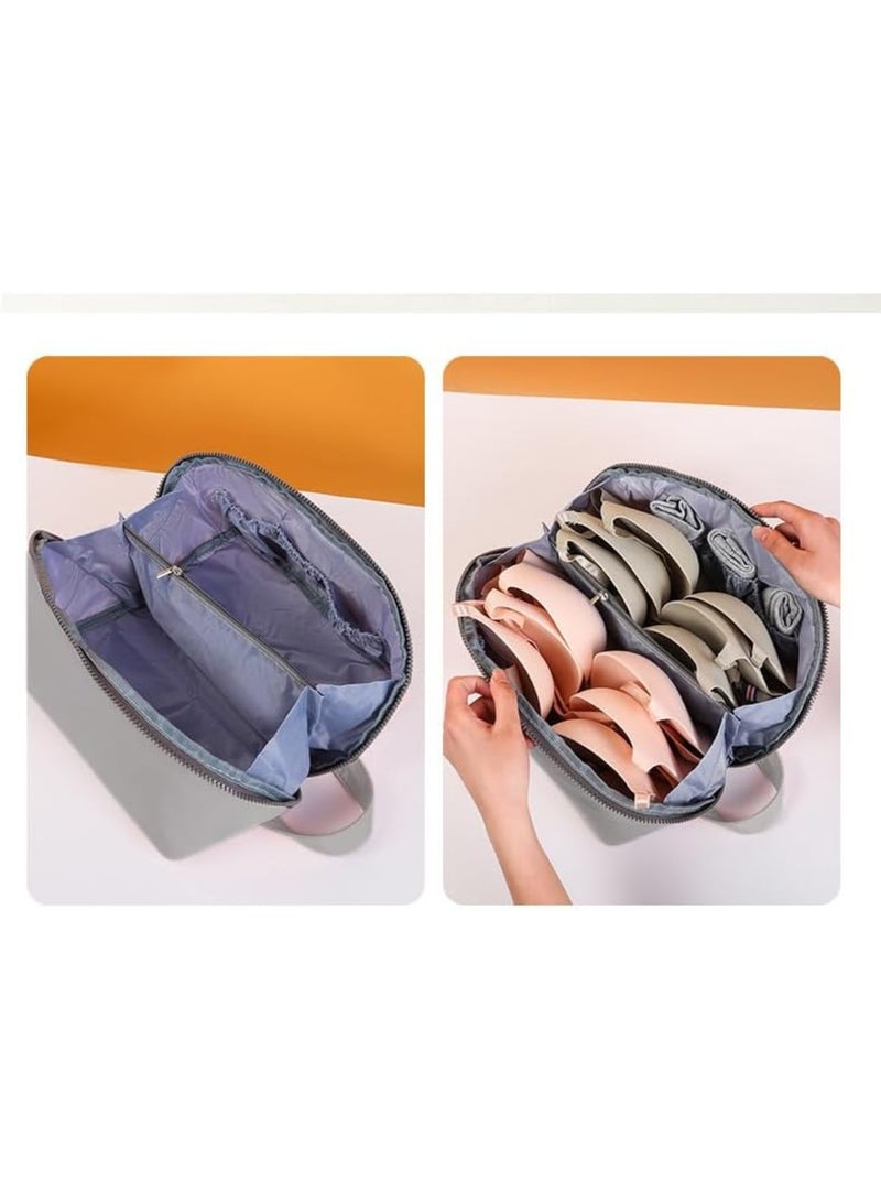 YelaJoy Travel Underwear Organizer Bag Multifunctional Travel Bra Underwear Storage Bag Portable Socks Lingerie Pouch,Grey - Image 4