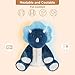 SuzziPals Microwavable Coolable Triceratops Dinosaur Stuffed Animals Heated Stuffed Animal Heating Pads for Soothing Relaxation Navy Blue Dino Plush for Stress Relief Plushies Dinosaur Gifts - Image 4