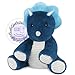 SuzziPals Microwavable Coolable Triceratops Dinosaur Stuffed Animals Heated Stuffed Animal Heating Pads for Soothing Relaxation Navy Blue Dino Plush for Stress Relief Plushies Dinosaur Gifts - Image 2