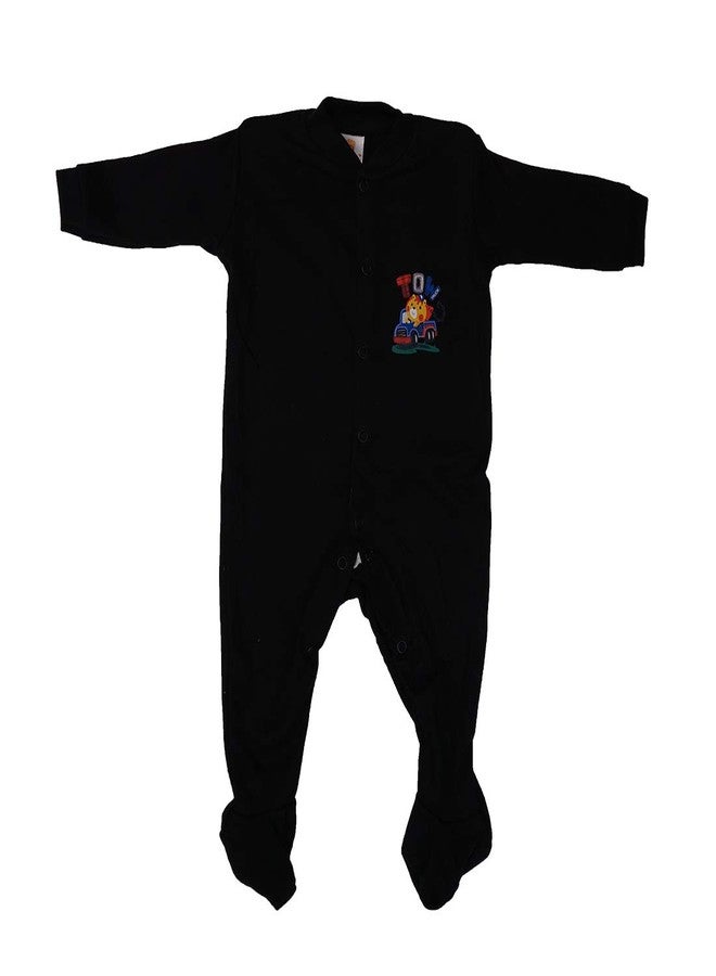 ميني بيري طقم نوم قطني بأكمام طويلة متعدد الألوان من ميني بيري بيبي نيدز للأطفال حديثي الولادة، مناسب للأولاد والبنات، مكون من 3 قطع - Image 5