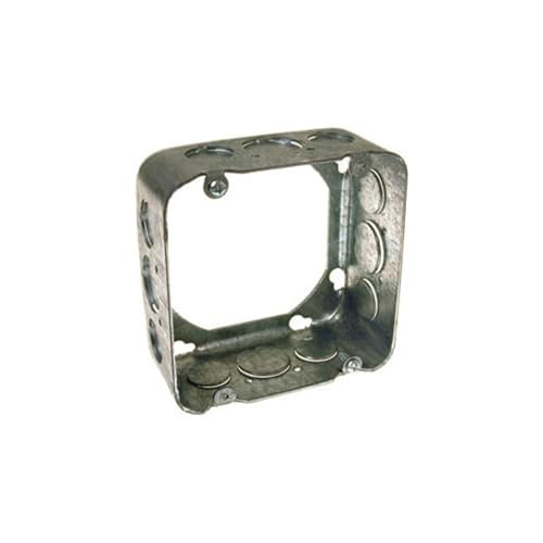 Hubbell Raco 262 Square Extension Ring, Drawn, 4-11/16", 2-1/8" Deep with Eight 1/2 and Four 3/4" KO"s - Image 2
